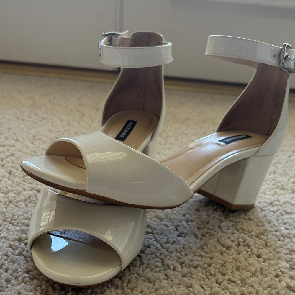 Alex Marie Cream Ankle Strap Heels - Picture 4 of 5